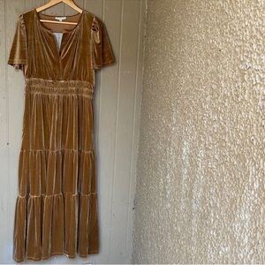 See and be seen Elegant Velvet Brown Dress